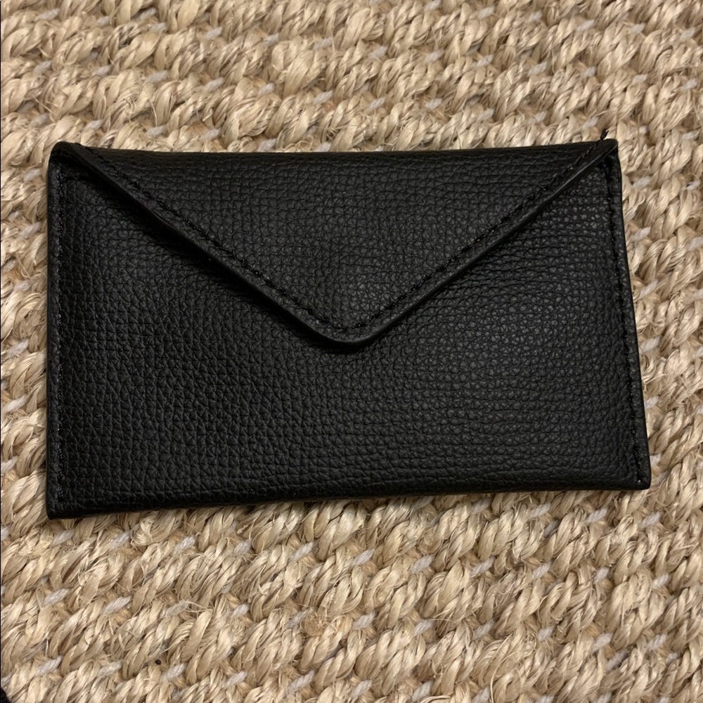 Dorchester Collection Black Textured Card Holder Envelope Style